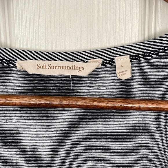 Soft Surroundings Waldport Striped‎ Sleeveless Tunic Top Size Large - Picture 4 of 5